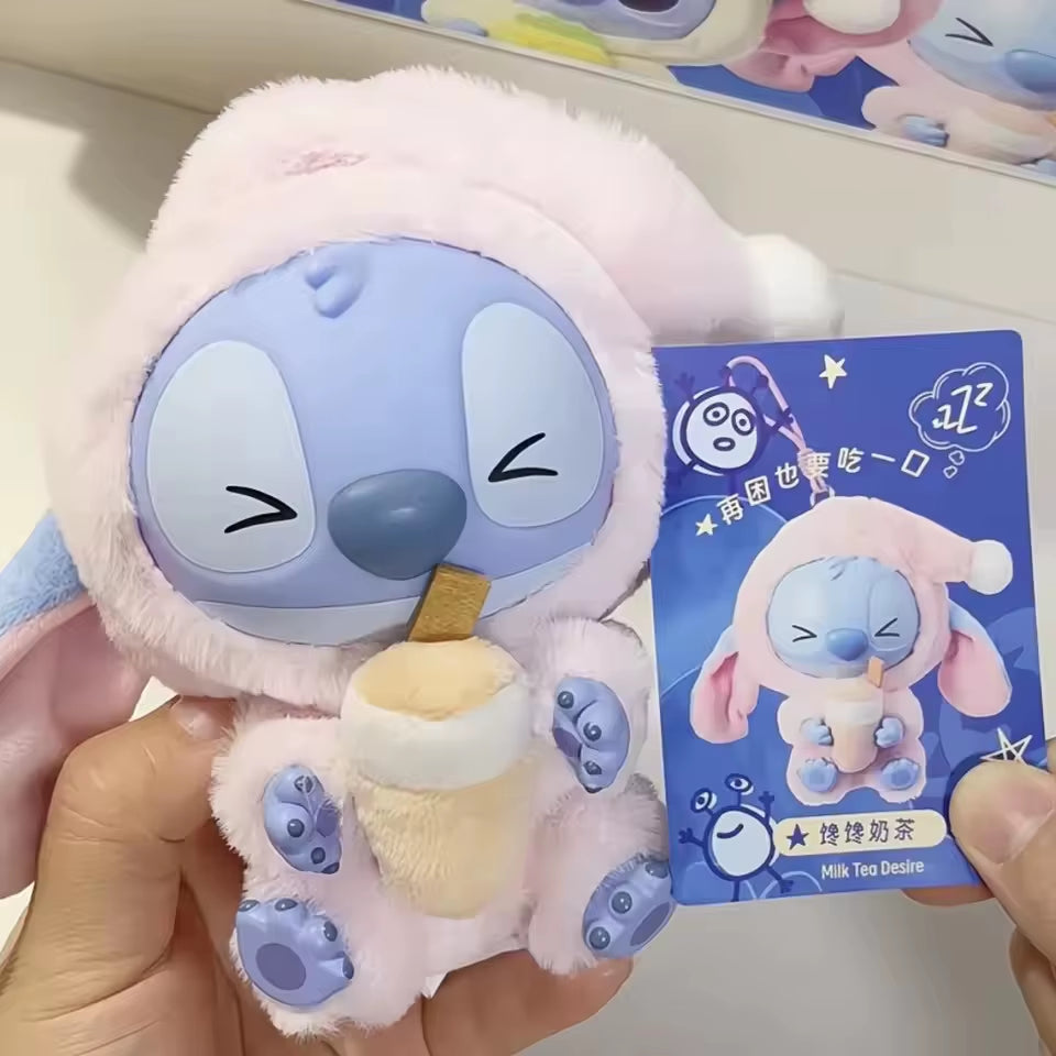 Kawaii Stitch Blind Box Bag Eat Some Thing before Sleep Series Vinyl Pendant Cute Doll Mystery Box Fluffy Doll Adult Gi